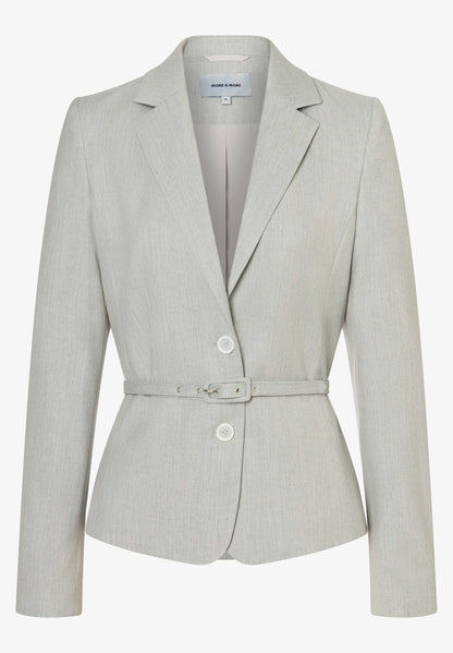 More &amp; More Two Tone Structure Women Blazer with Belt SKU: 61036000_2713 Image 02