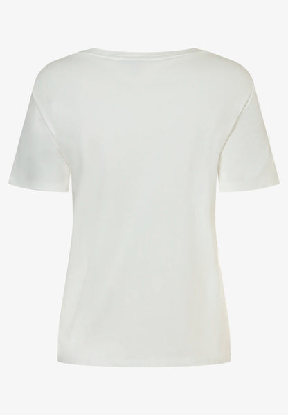 More &amp; More Off White Women T-Shirt with Embroidery on The Front SKU: 61040054_0041 Image 03