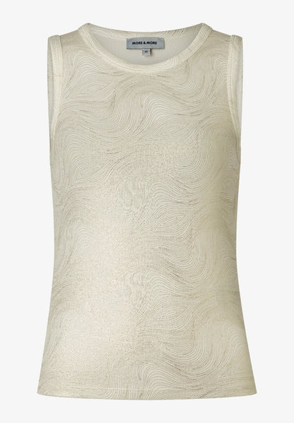More &amp; More Foil Waves Print Women Top with Glossy Coating SKU: 61040067_2041 Image 03
