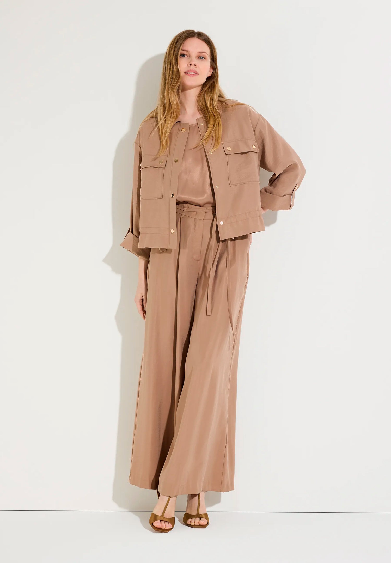 More &amp; More Ginger Brown Women Shirt with Satin Front SKU: 61040438_0280 Image 02