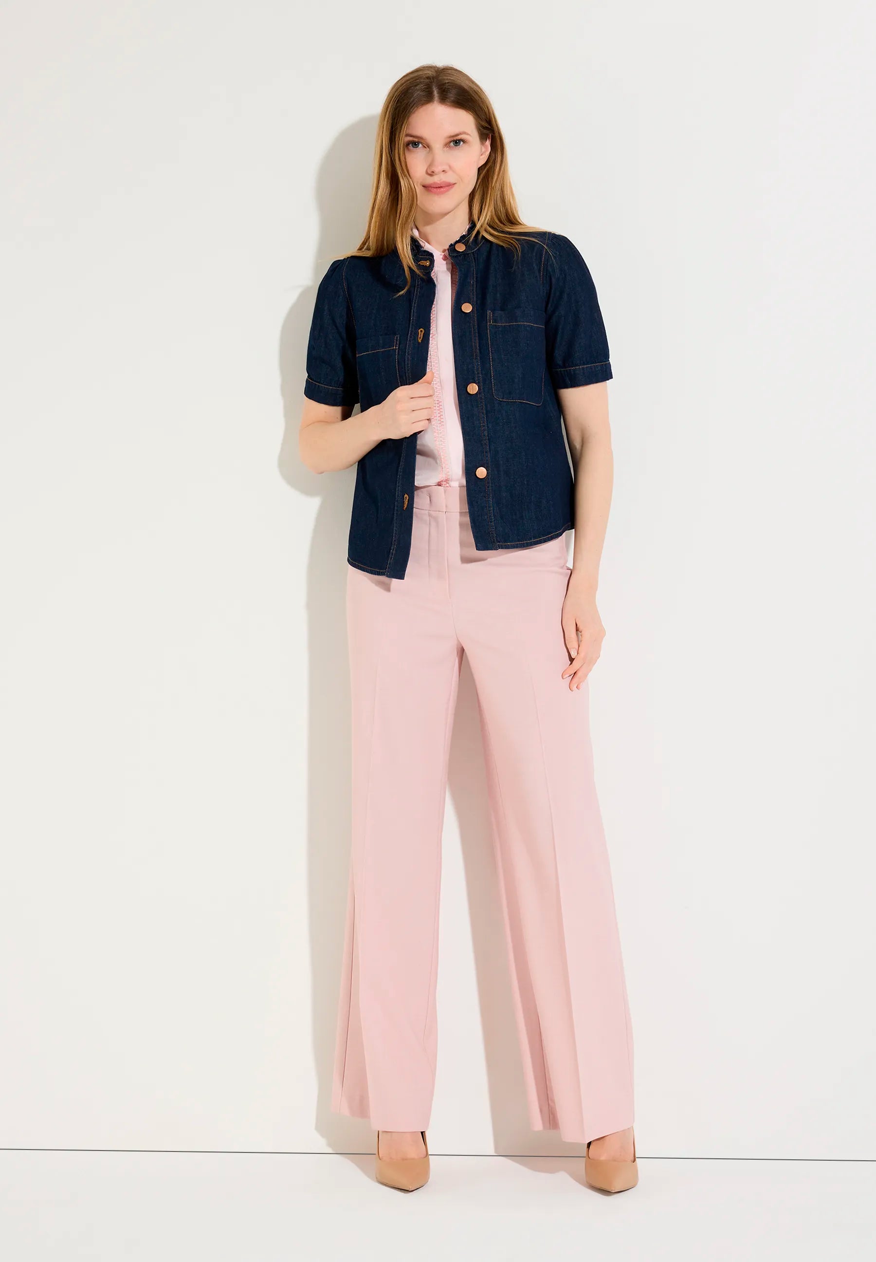 More &amp; More New Rose Women Blouse with Ruffled Sleeves SKU: 61042055_0854 Image 04