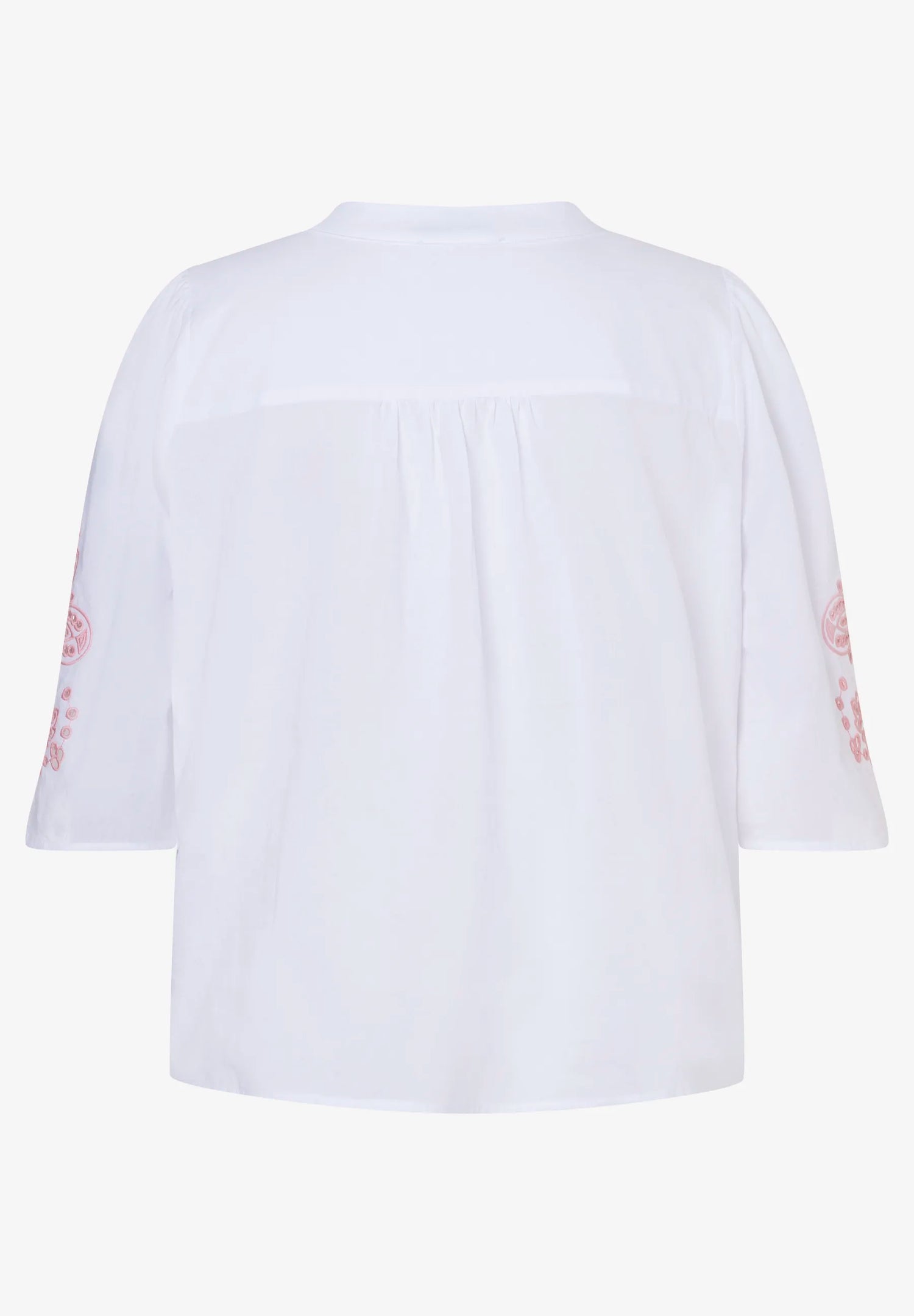 More &amp; More White Women Blouse with Embroidered Sleeves SKU: 61042063_0010 Image 05