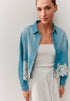 More & More Light Blue Denim Women Denim Shirt with Lace Trim SKU: 61042251_0961 Image 01