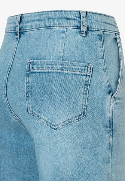 More &amp; More Light Blue Denim Women Jeans with Embroidery At The Hem SKU: 61044250_0961 Image 06