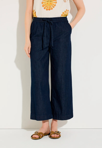 More &amp; More Dark Blue Denim Women Lightweight Jeans Culottes SKU: 61044487_0963 Image 01