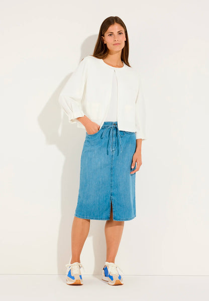 More &amp; More Off White Women Jersey Jacket SKU: 61050015_0041 Image 02