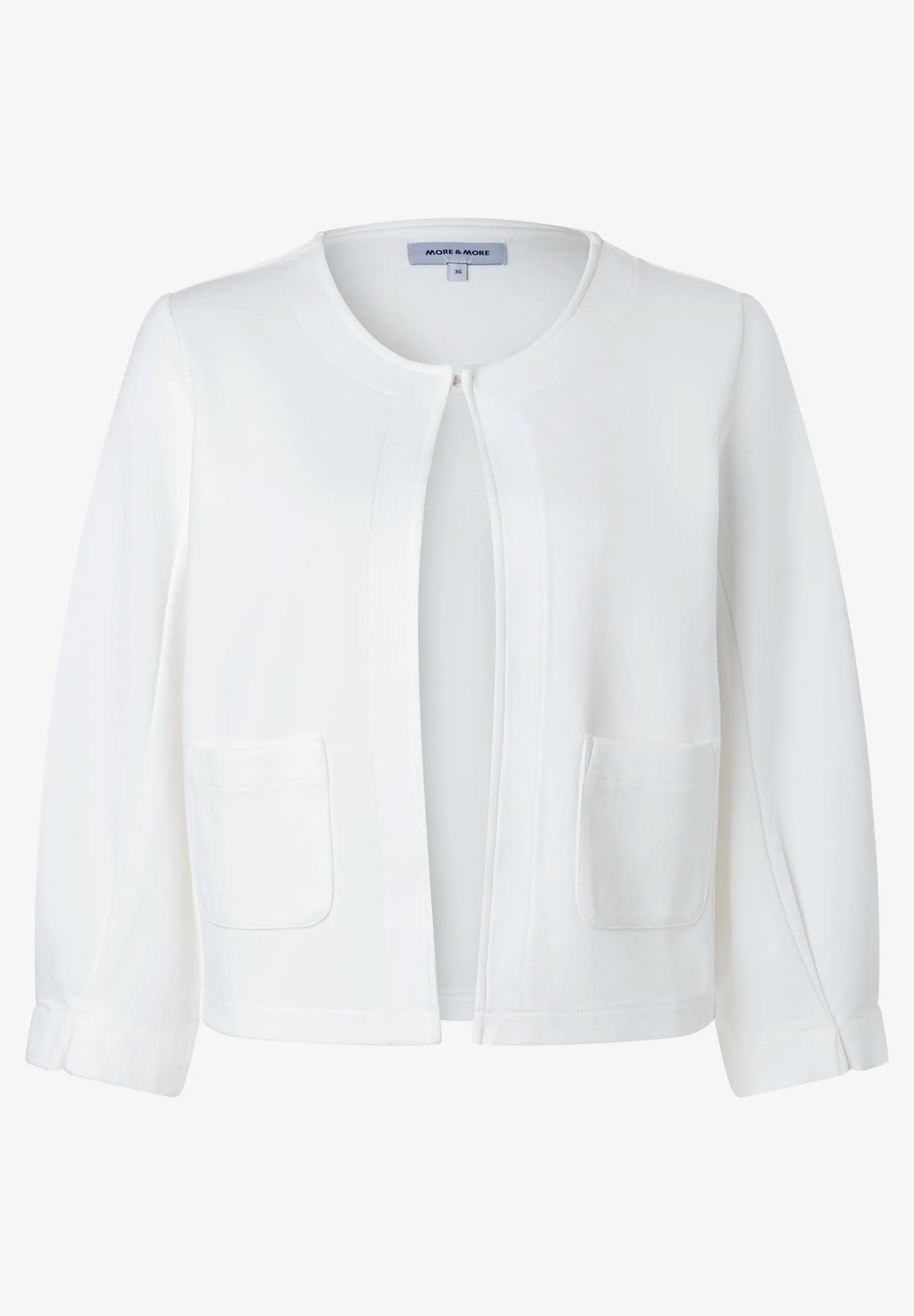 More &amp; More Off White Women Jersey Jacket SKU: 61050015_0041 Image 03