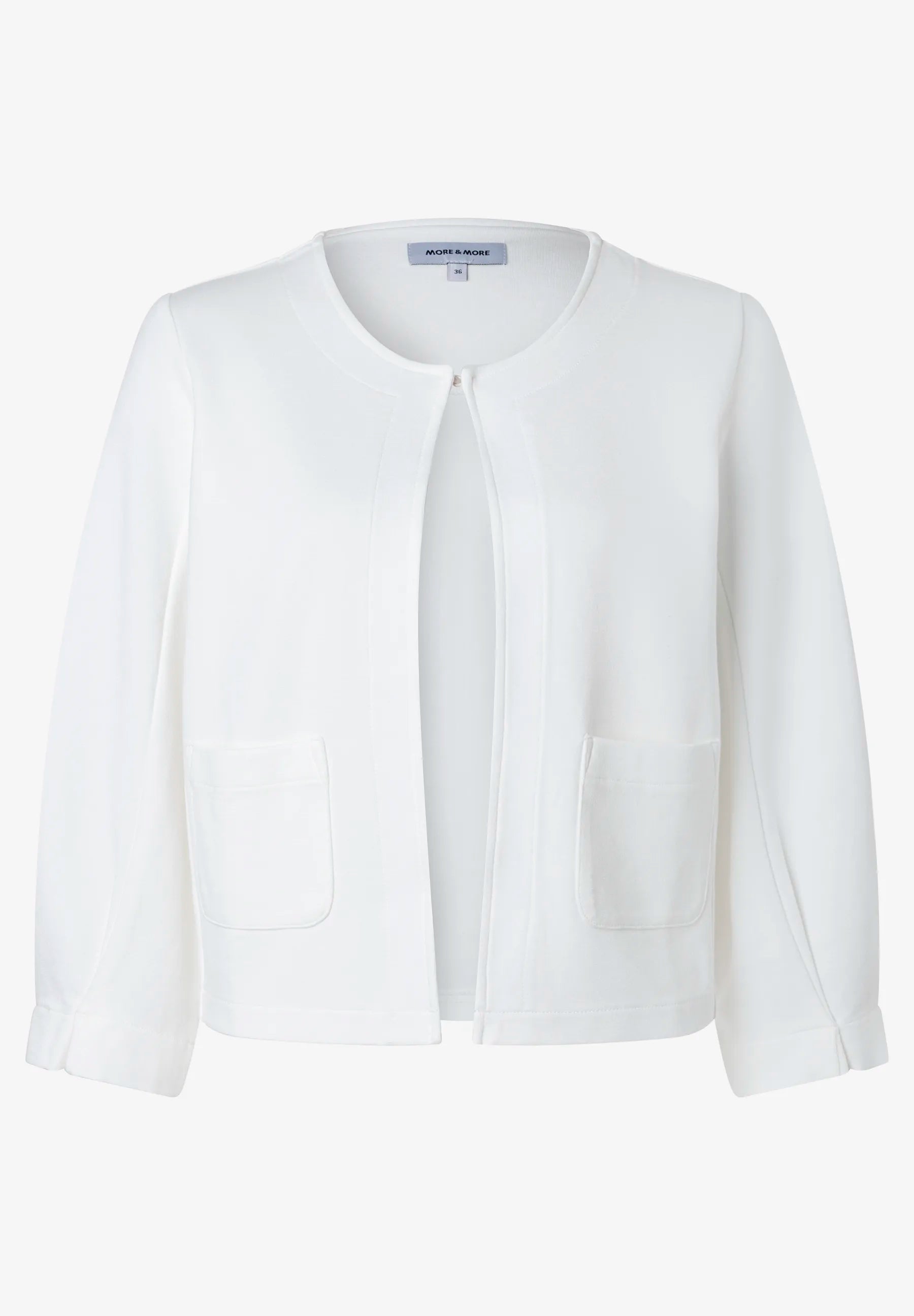 More &amp; More Off White Women Jersey Jacket SKU: 61050015_0041 Image 03
