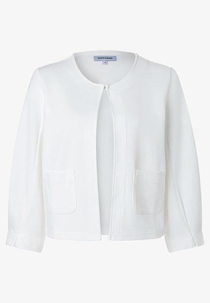 More &amp; More Off White Women Jersey Jacket SKU: 61050015_0041 Image 03