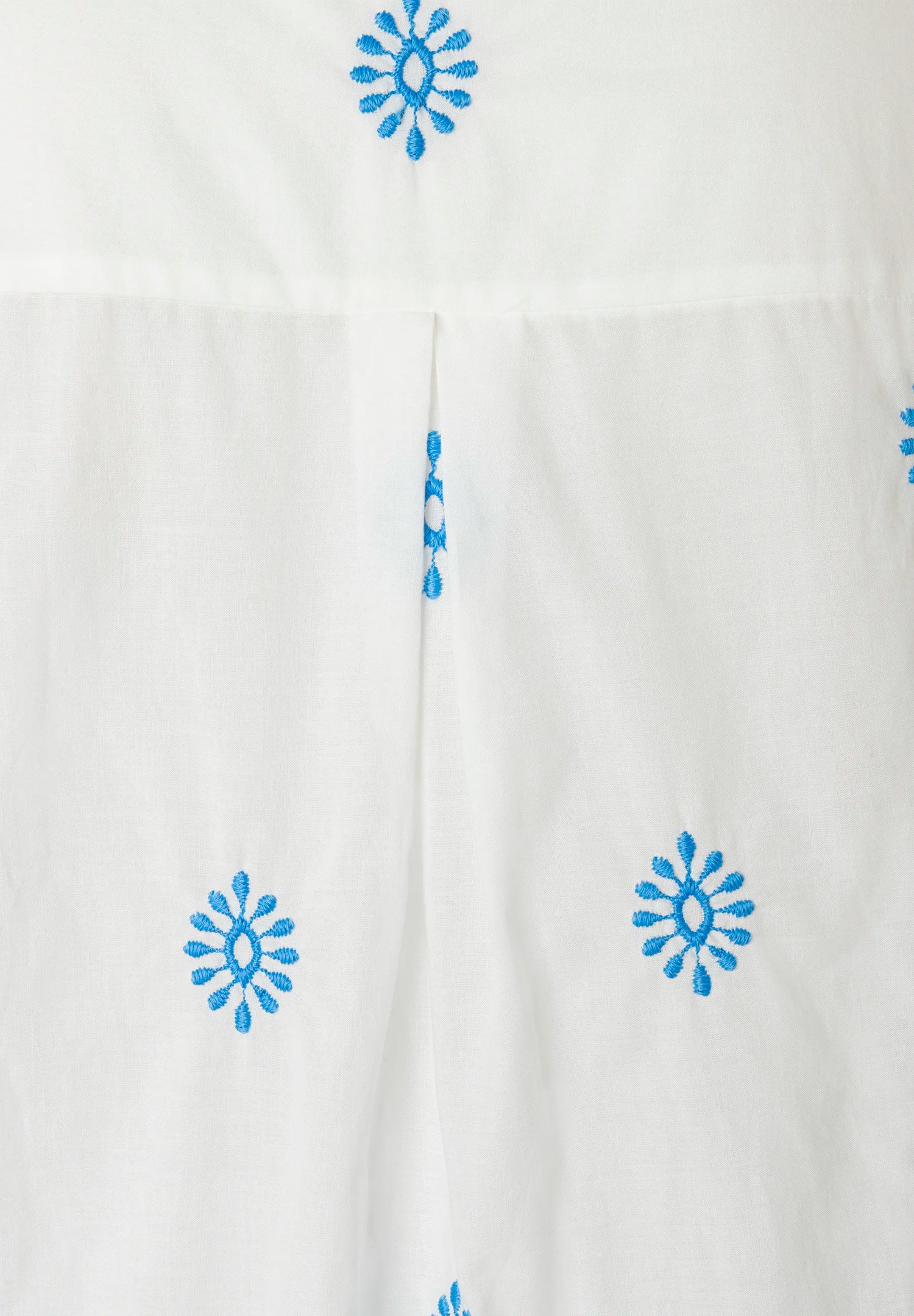 More &amp; More Big Eyelet Embroidery White And Blue Women Tunic Blouse SKU: 61052006_2323 Image 05