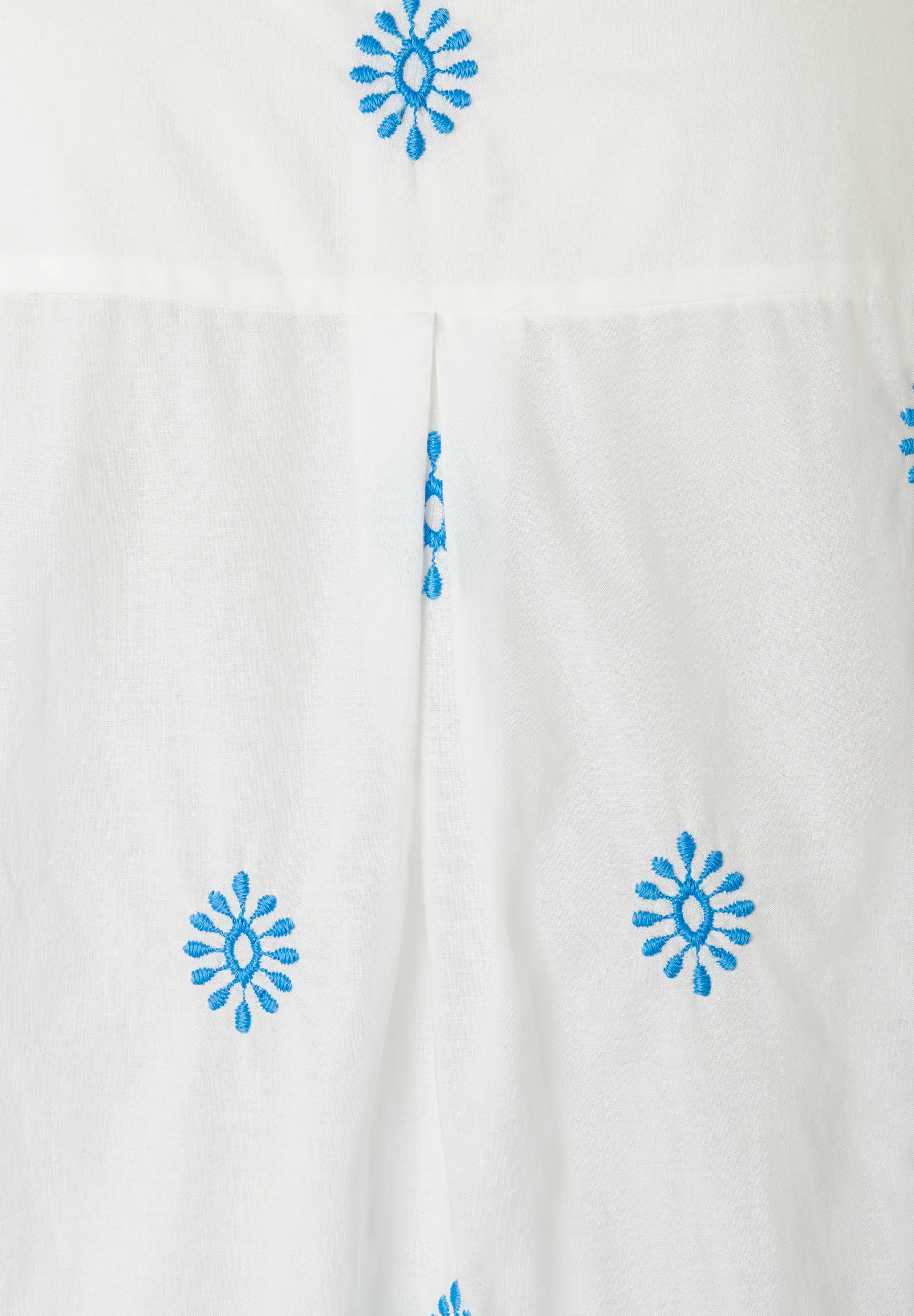 More &amp; More Big Eyelet Embroidery White And Blue Women Tunic Blouse SKU: 61052006_2323 Image 05