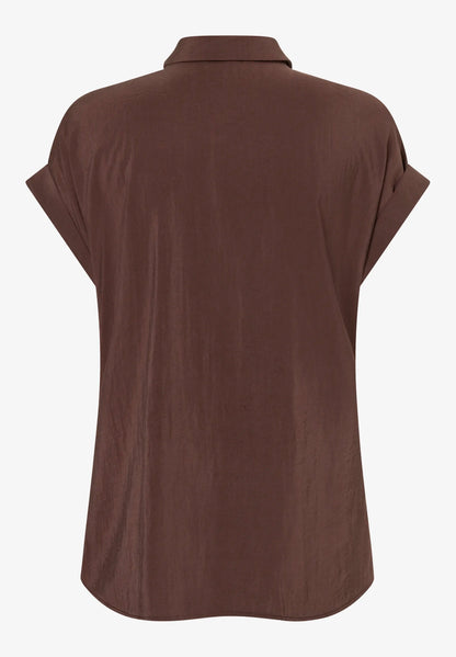 More &amp; More Cool Chocolate Women Blouse with Knot Detail SKU: 61052010_0286 Image 04