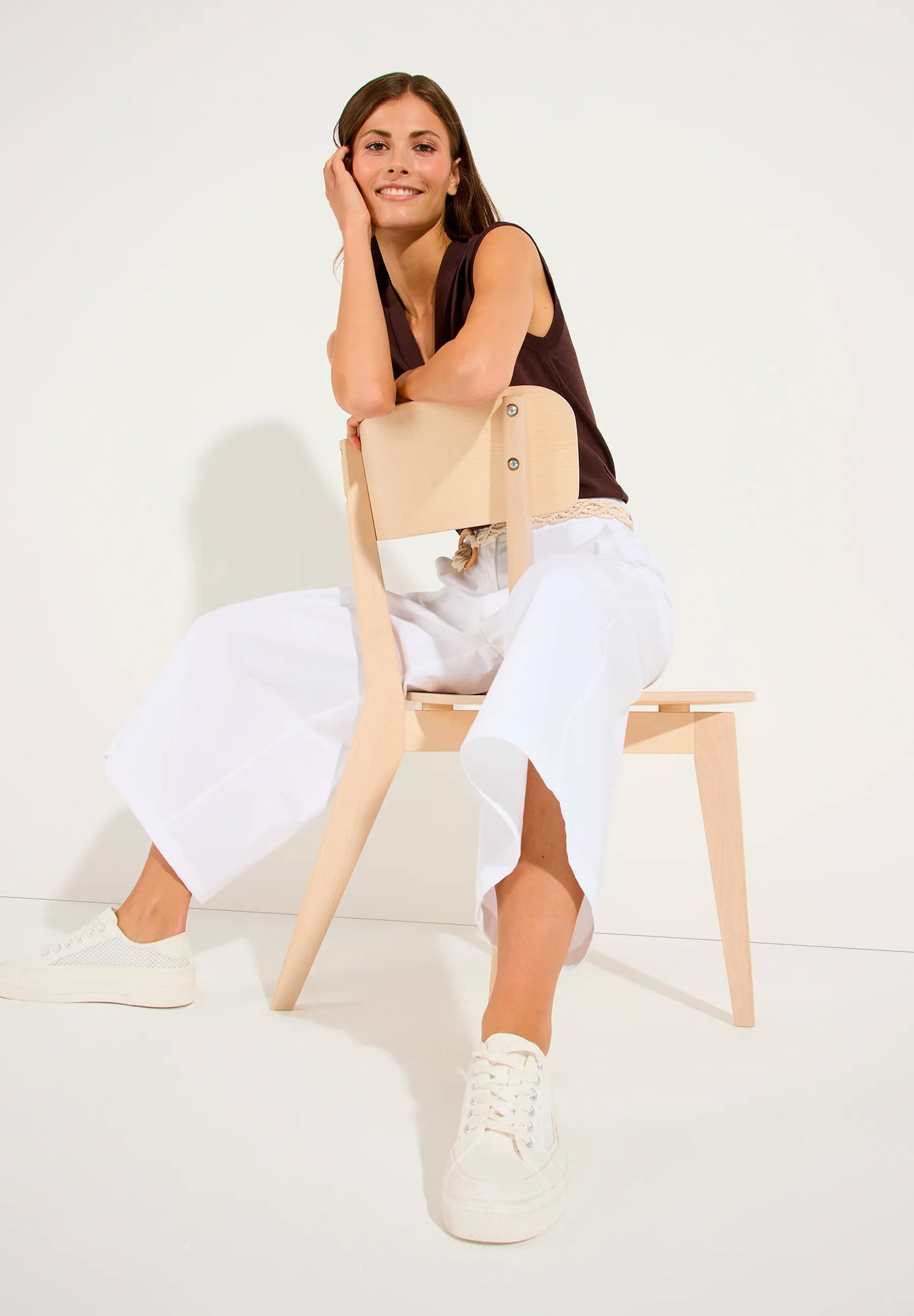 More &amp; More White Women Culottes with Belt SKU: 61054008_0010 Image 04