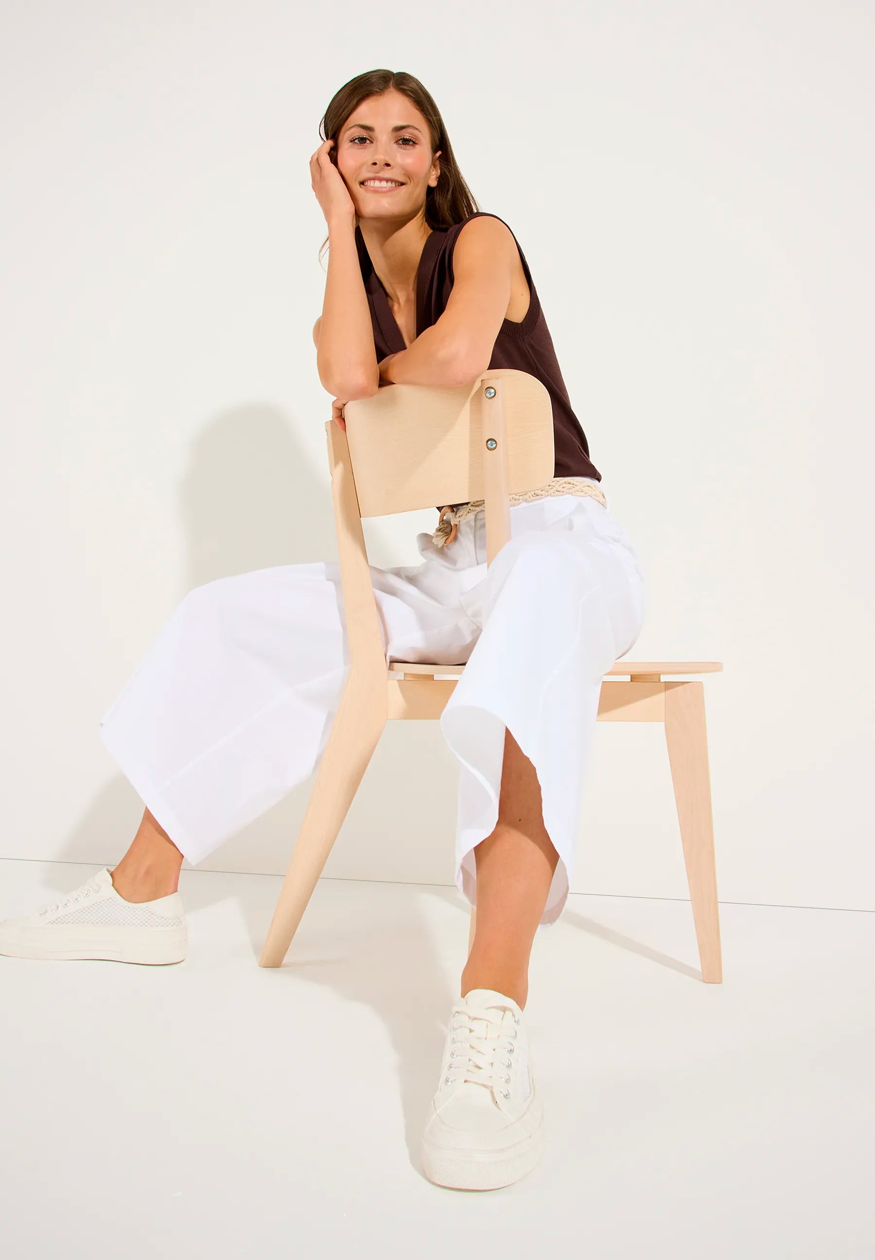 More &amp; More White Women Culottes with Belt SKU: 61054008_0010 Image 04