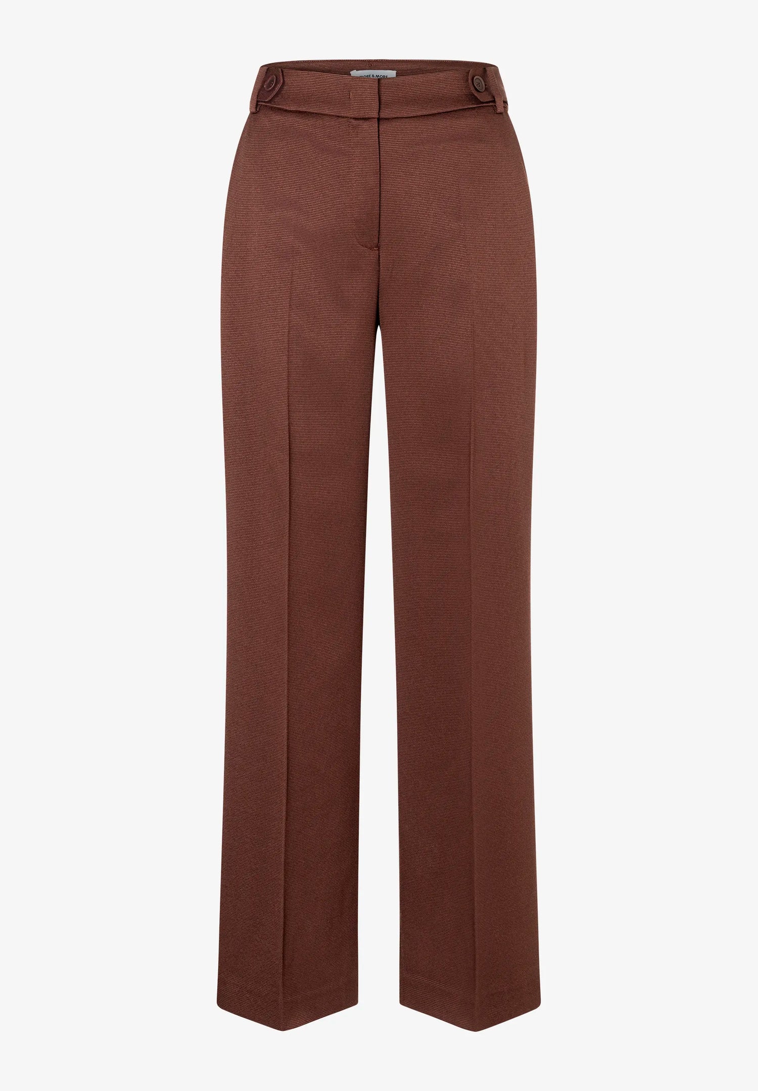 More &amp; More Cool Chocolate Women Trousers with Ribbed Texture SKU: 61054019_0286 Image 04