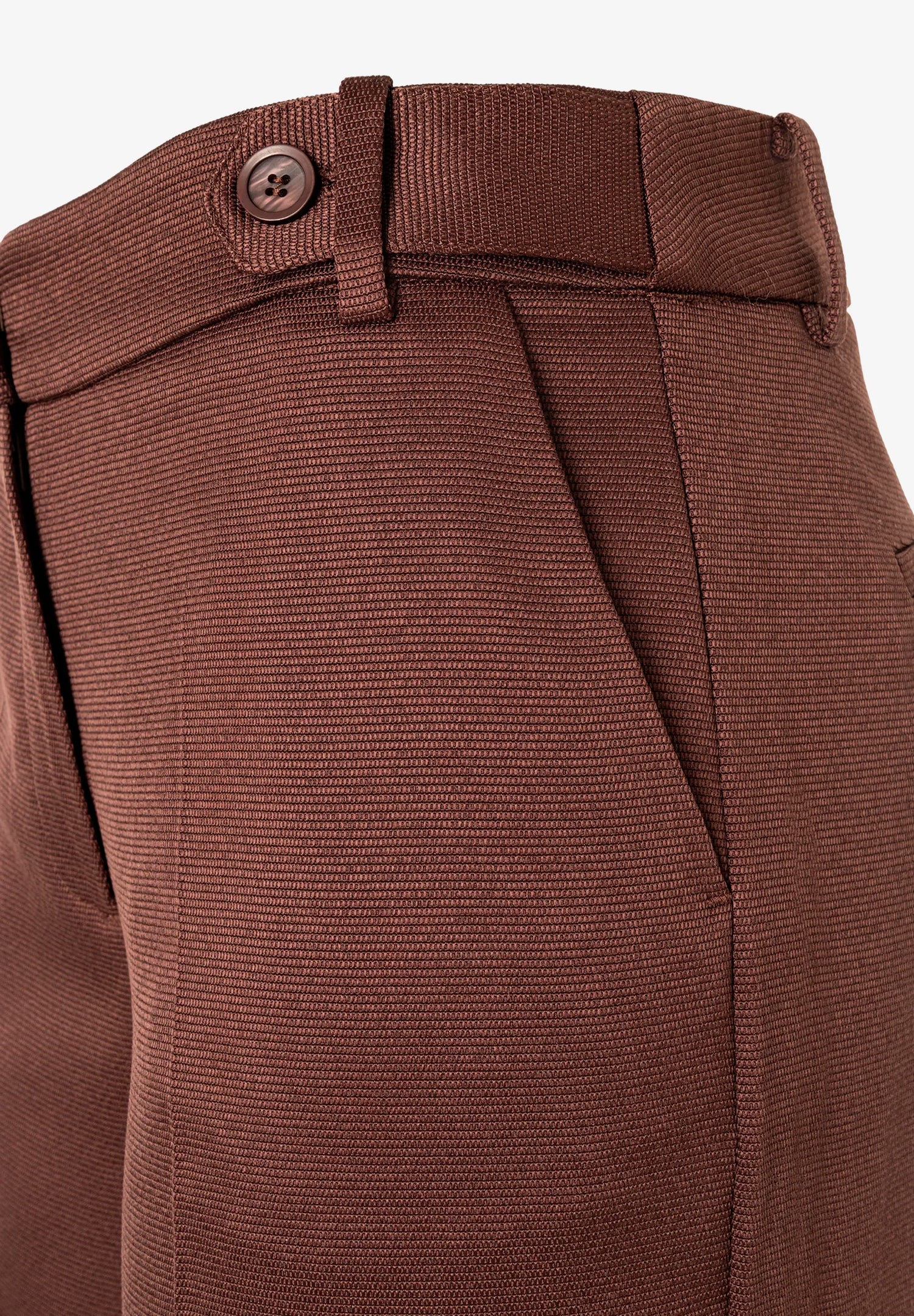 More &amp; More Cool Chocolate Women Trousers with Ribbed Texture SKU: 61054019_0286 Image 07