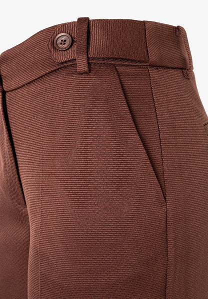 More &amp; More Cool Chocolate Women Trousers with Ribbed Texture SKU: 61054019_0286 Image 07