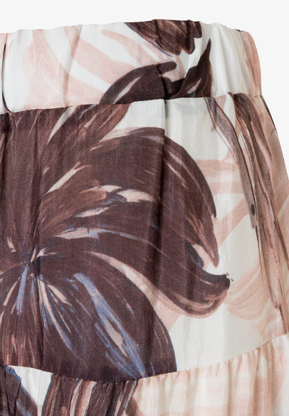 More &amp; More Brushstroke Flower Print Women Printrock with Tiers SKU: 61055008_5286 Image 06