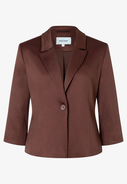 More &amp; More Cool Chocolate Women Blazer with Ribbed Texture SKU: 61056010_0286 Image 04