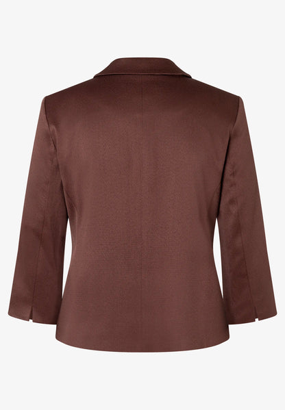 More &amp; More Cool Chocolate Women Blazer with Ribbed Texture SKU: 61056010_0286 Image 05