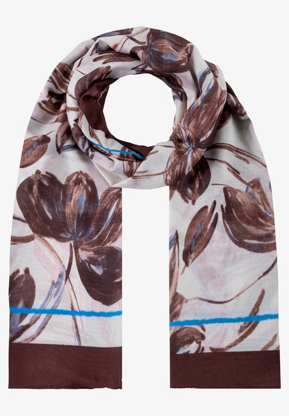 More &amp; More Brushstroke Flower Print Women Printed Scarf SKU: 61059001_5286 Image 02