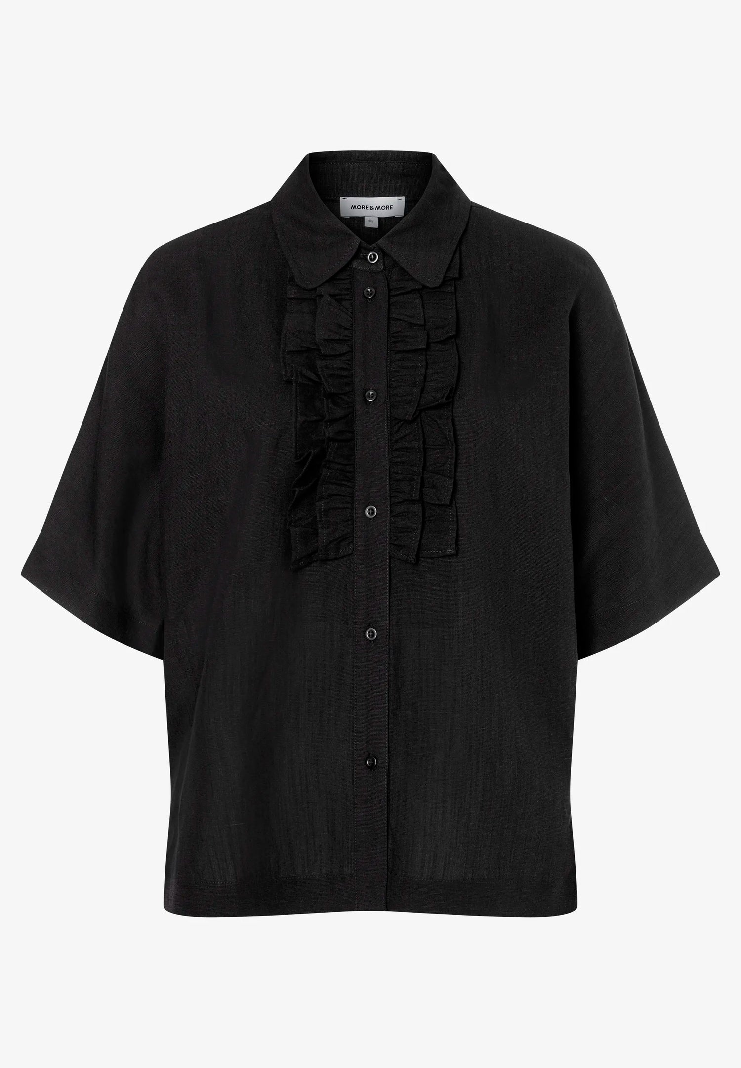 More &amp; More Black Women Blouse with Ruffles SKU: 61062058_0790 Image 04