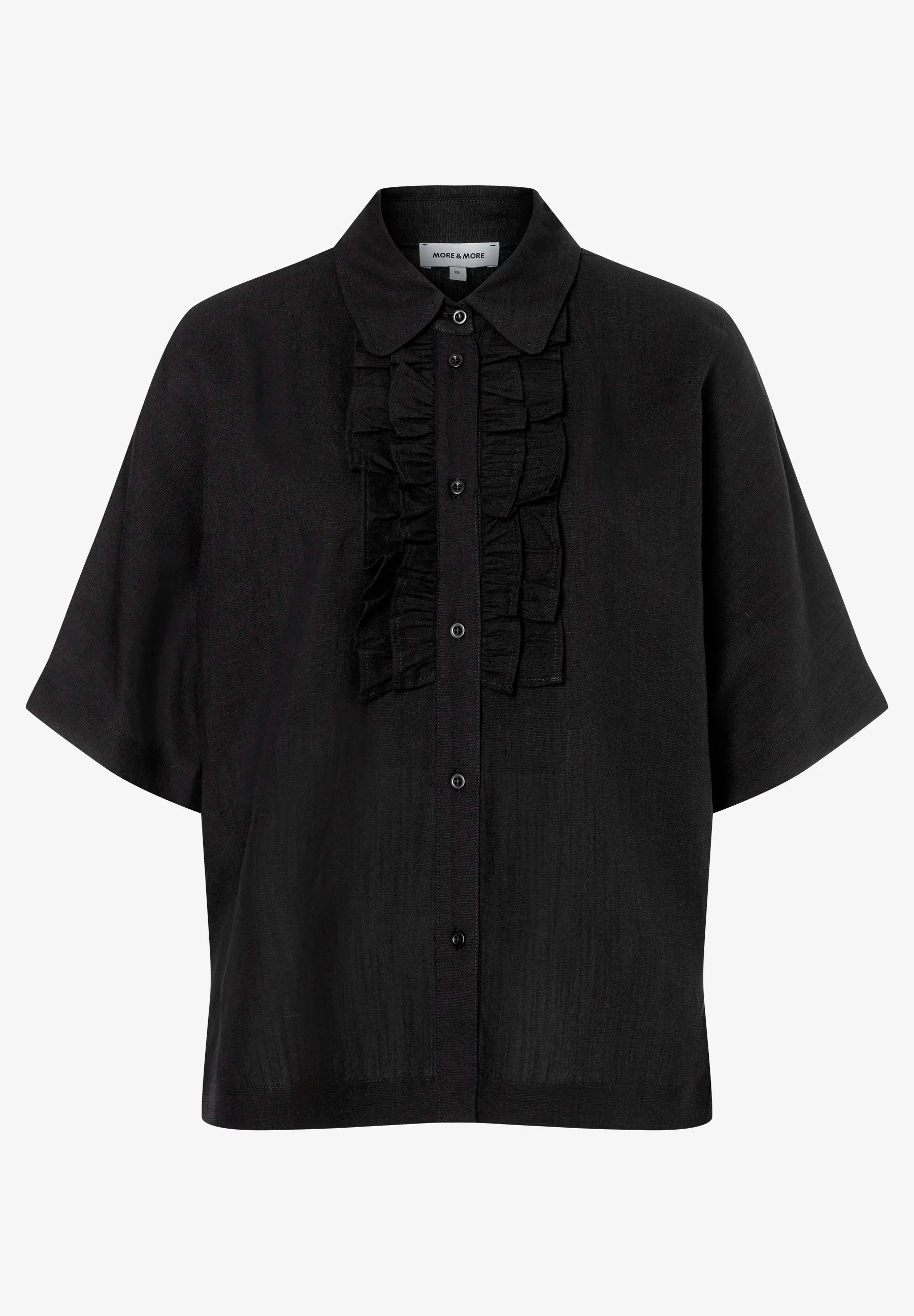 More &amp; More Black Women Blouse with Ruffles SKU: 61062058_0790 Image 04