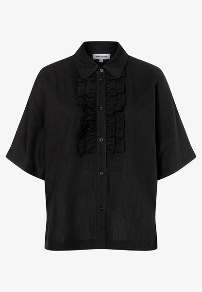 More &amp; More Black Women Blouse with Ruffles SKU: 61062058_0790 Image 04