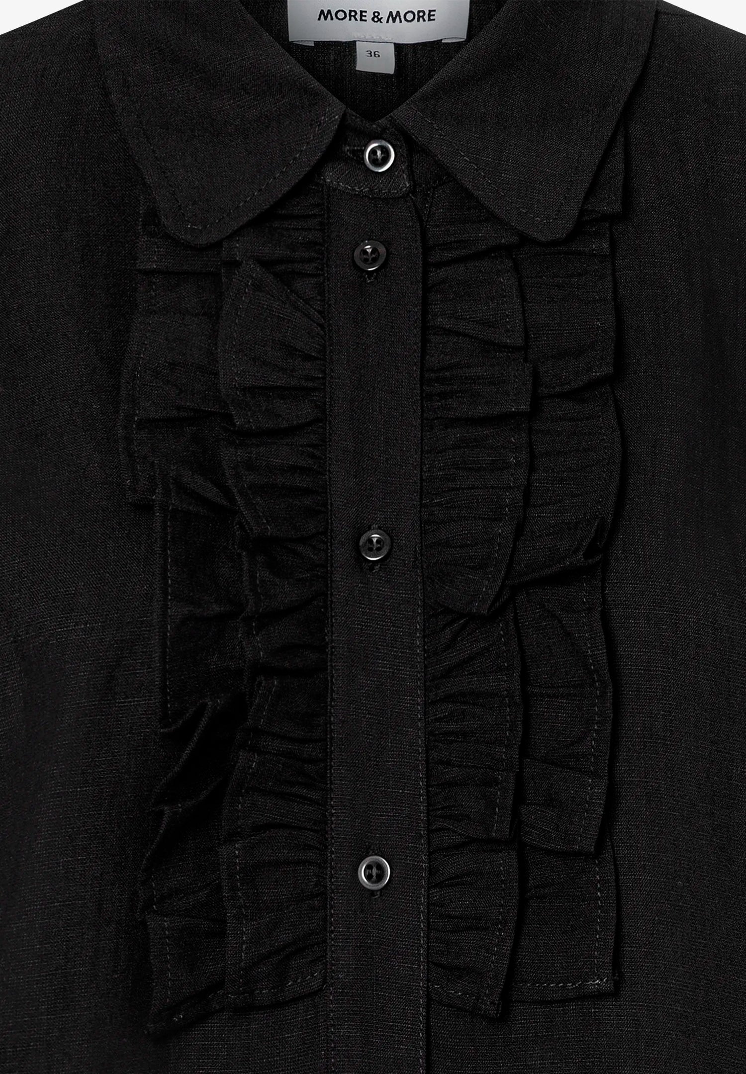 More &amp; More Black Women Blouse with Ruffles SKU: 61062058_0790 Image 06