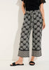 More & More Twotone Palm Print Women Cropped Printed Trousers SKU: 61064051_2790 Image 01