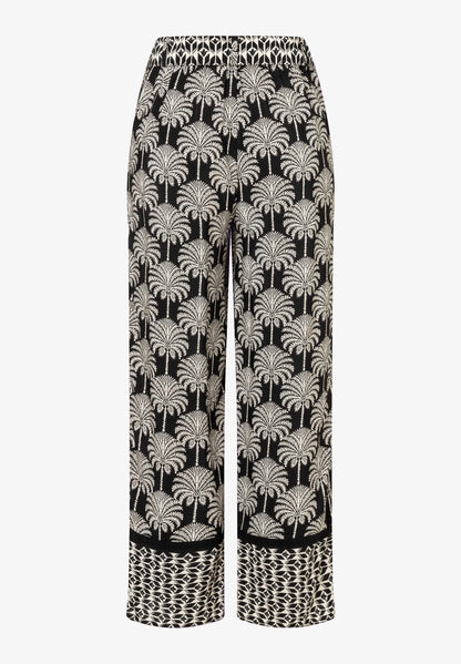 More &amp; More Twotone Palm Print Women Cropped Printed Trousers SKU: 61064051_2790 Image 05