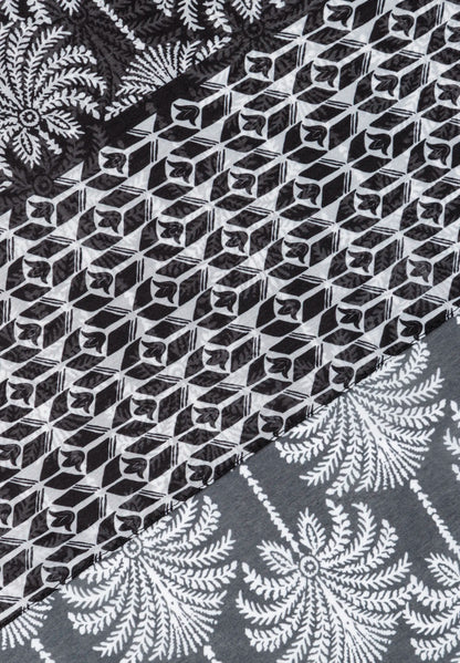 More &amp; More Twotone Palm Print Women Printed Scarf SKU: 61069012_2790 Image 05
