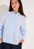 More & More Jersey Stripe Wide Women Striped Blouse with Floral Design SKU: 61072009_M2319 Image 01