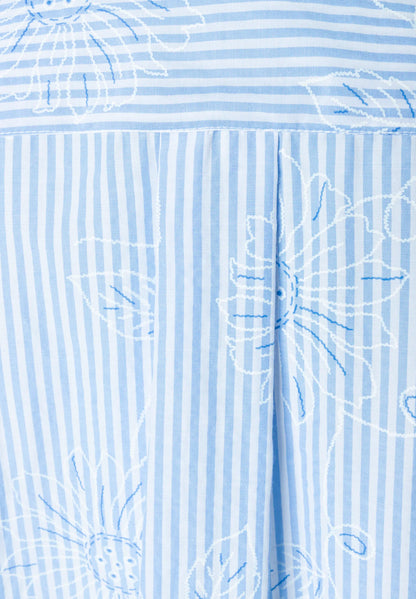 More &amp; More Jersey Stripe Wide Women Striped Blouse with Floral Design SKU: 61072009_M2319 Image 06