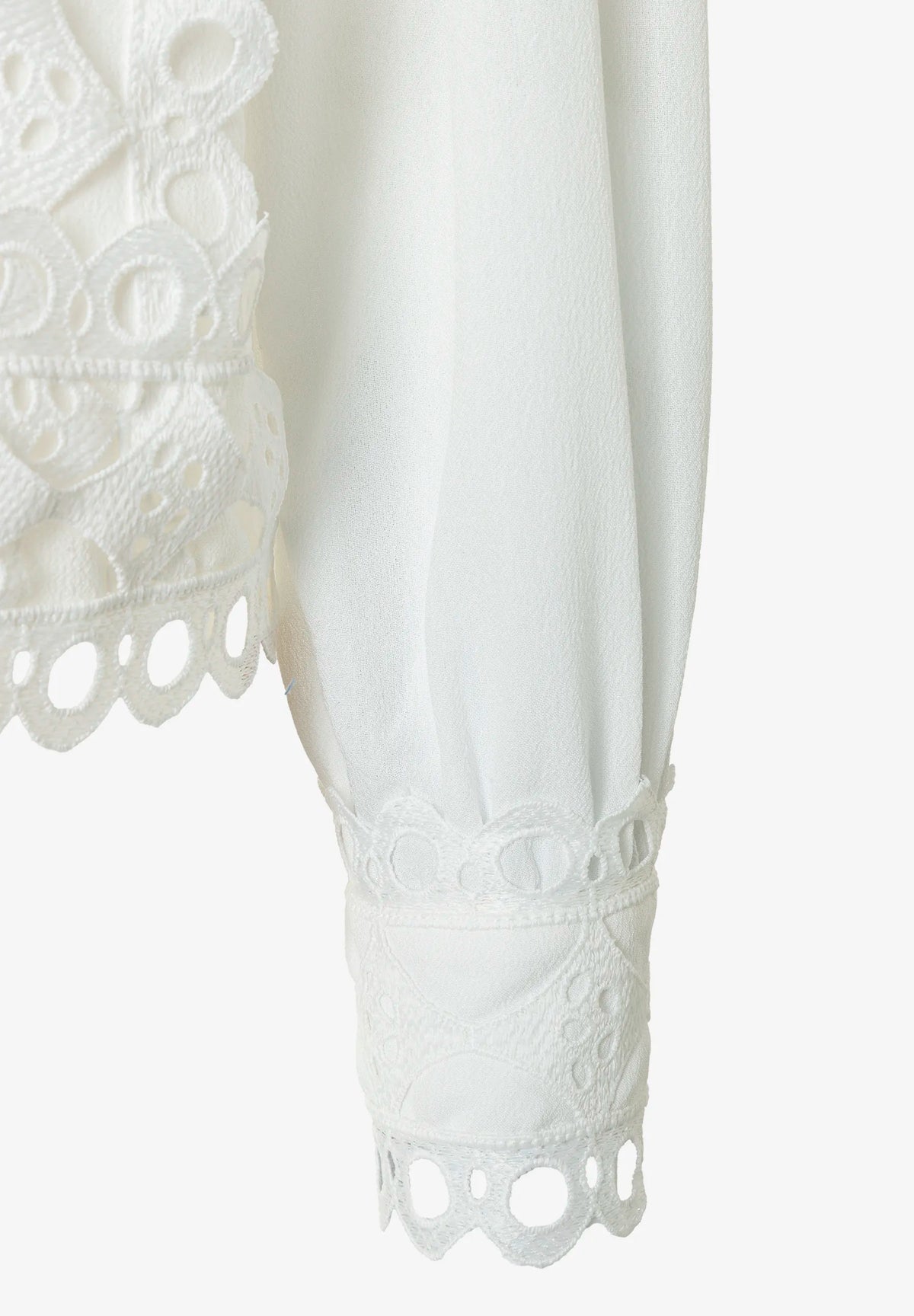 More &amp; More Off White Women Blouse with Lace Trim SKU: 61072013_M0041 Image 05
