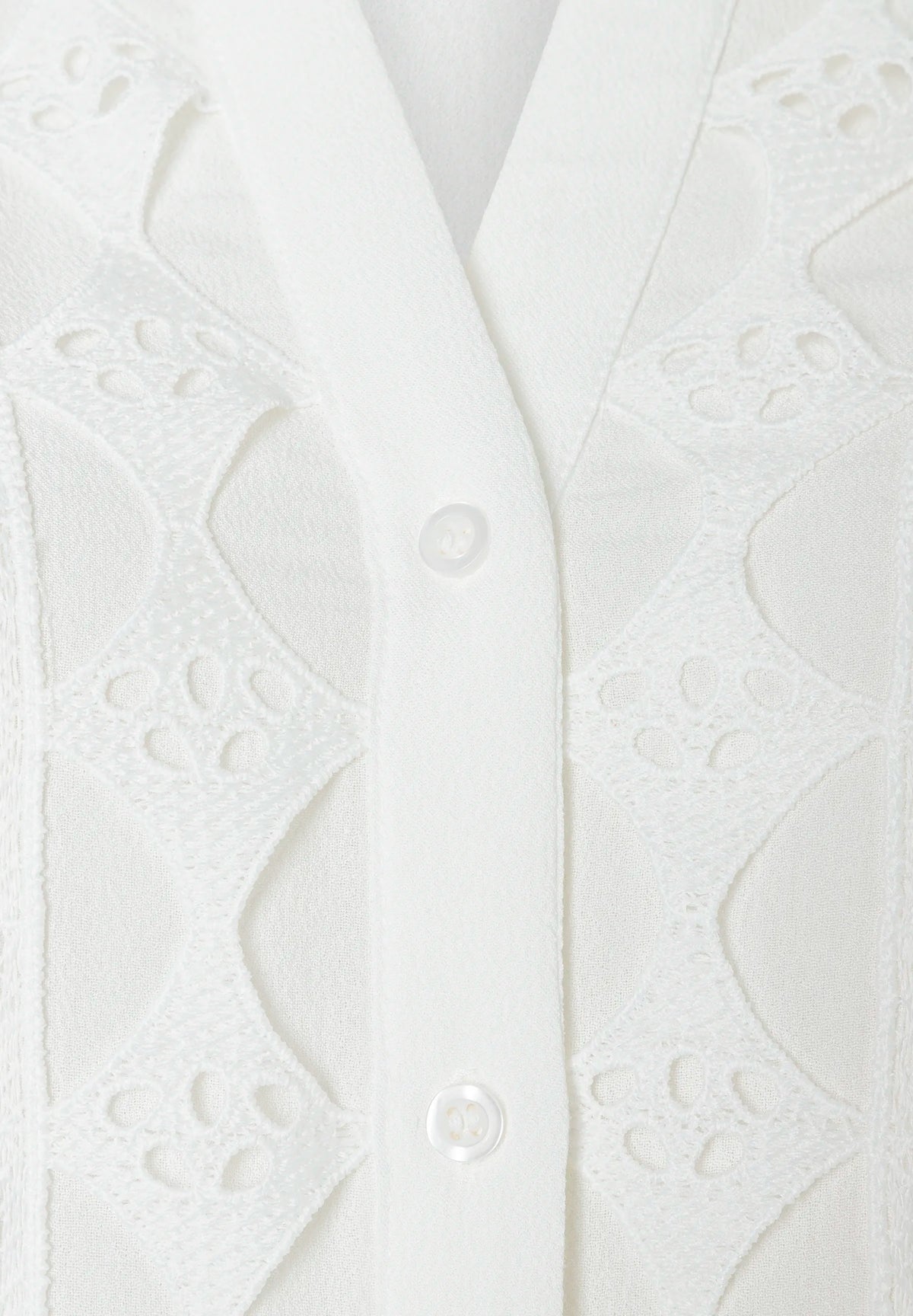 More &amp; More Off White Women Blouse with Lace Trim SKU: 61072013_M0041 Image 06