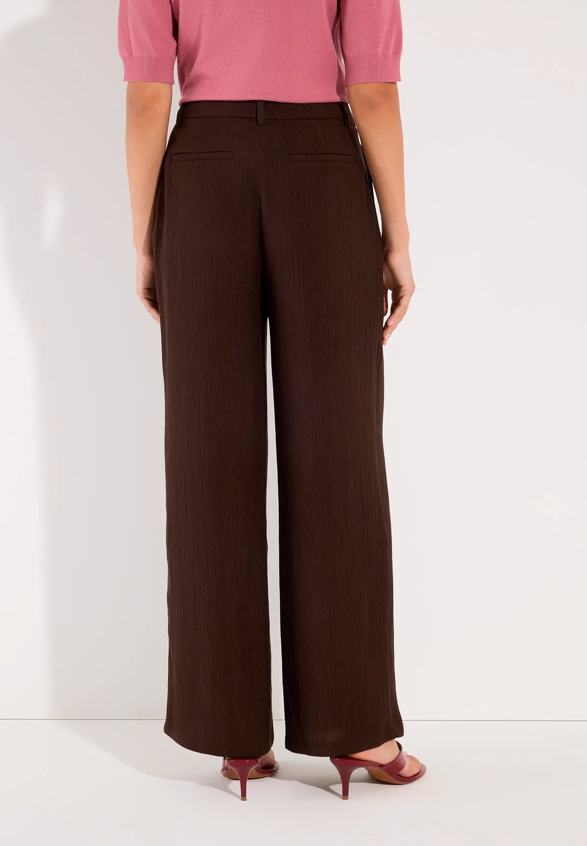 More &amp; More Espresso Brown Women Wide-Leg Trousers SKU: 61074003_M0279 Image 03
