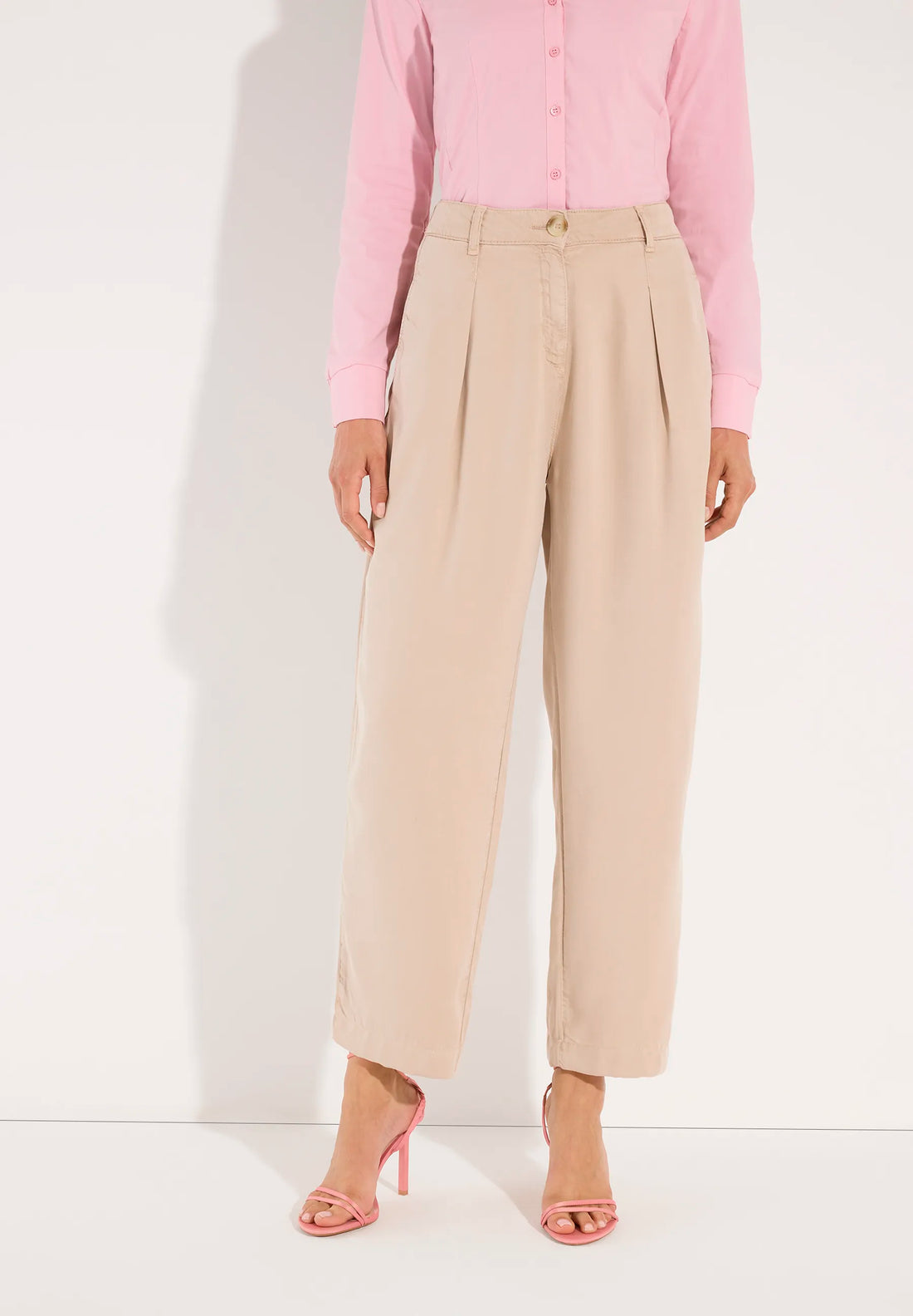 More &amp; More Pale Stone Women Trousers SKU: 61074004_M0064 Image 01