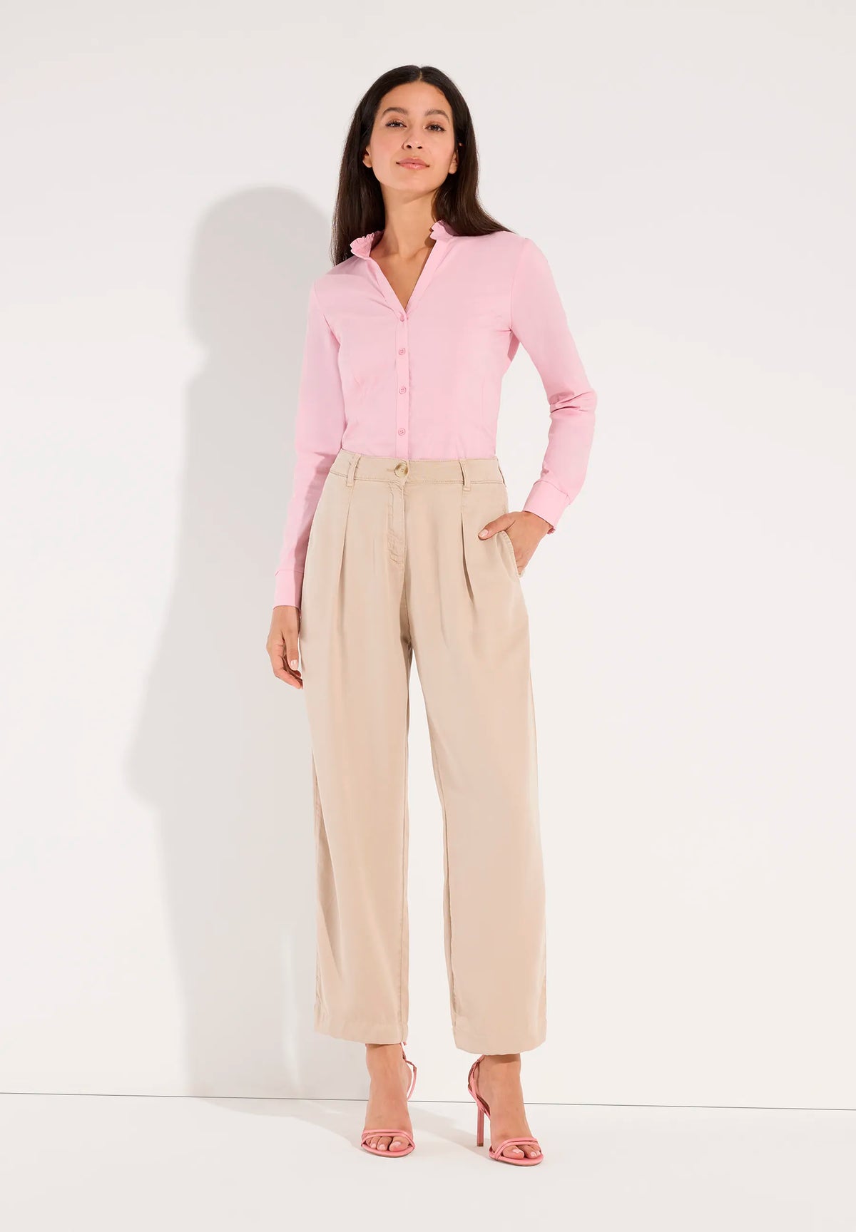 More &amp; More Pale Stone Women Trousers SKU: 61074004_M0064 Image 02