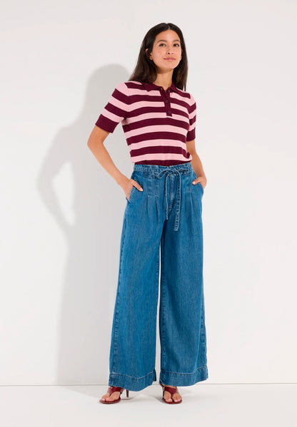 More &amp; More Middle Blue Denim Women Wide-Leg Jeans SKU: 61074200_M0962 Image 02