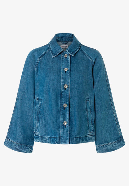 More &amp; More Middle Blue Denim Women Denim Jacket SKU: 61076200_M0962 Image 05