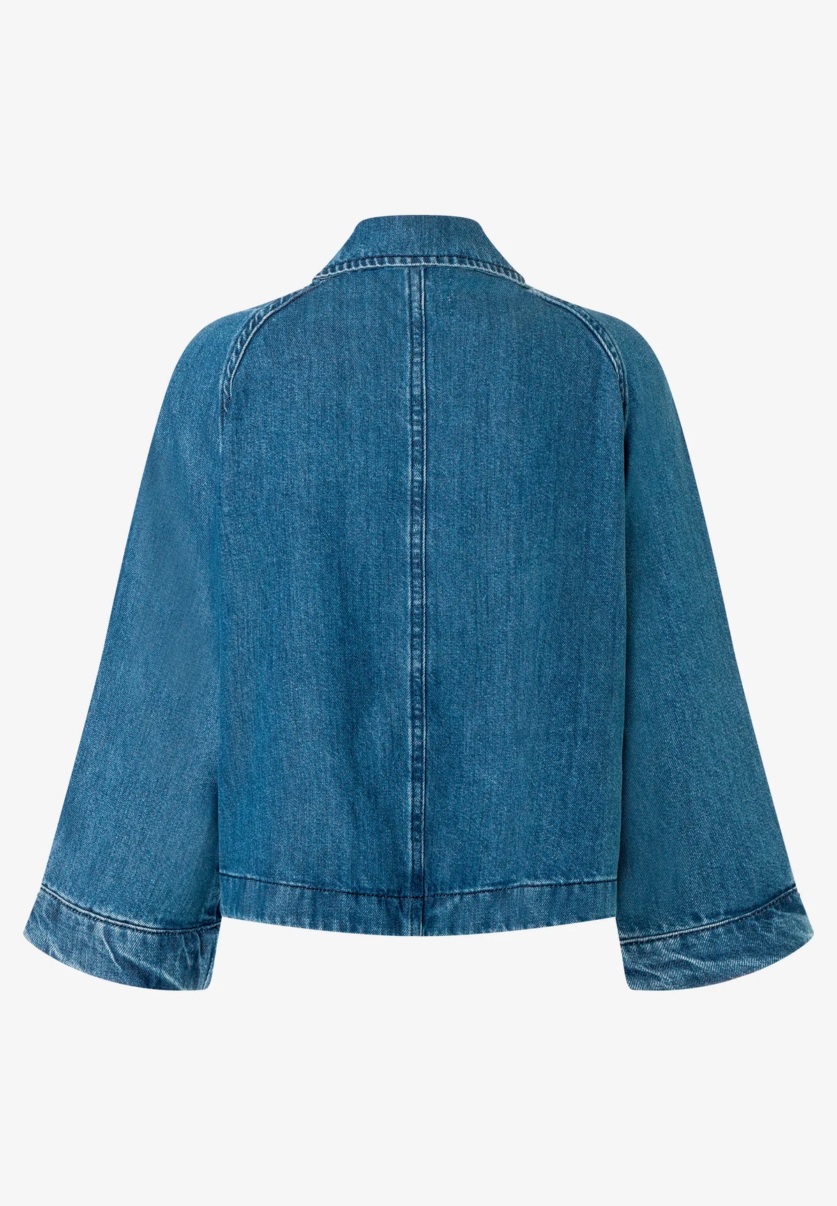 More &amp; More Middle Blue Denim Women Denim Jacket SKU: 61076200_M0962 Image 06