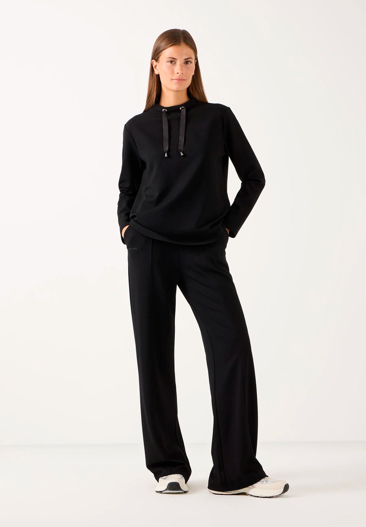 More &amp; More Black Women Sweatshirt with Tunnel Collar SKU: 61080855_M0790 Image 02