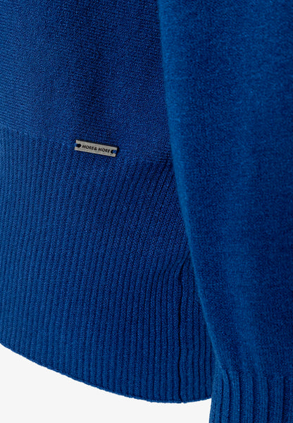 More &amp; More College Blue Women Fine Knit Sweater with Batwing Sleeves SKU: 61081059_M0350 Image 06