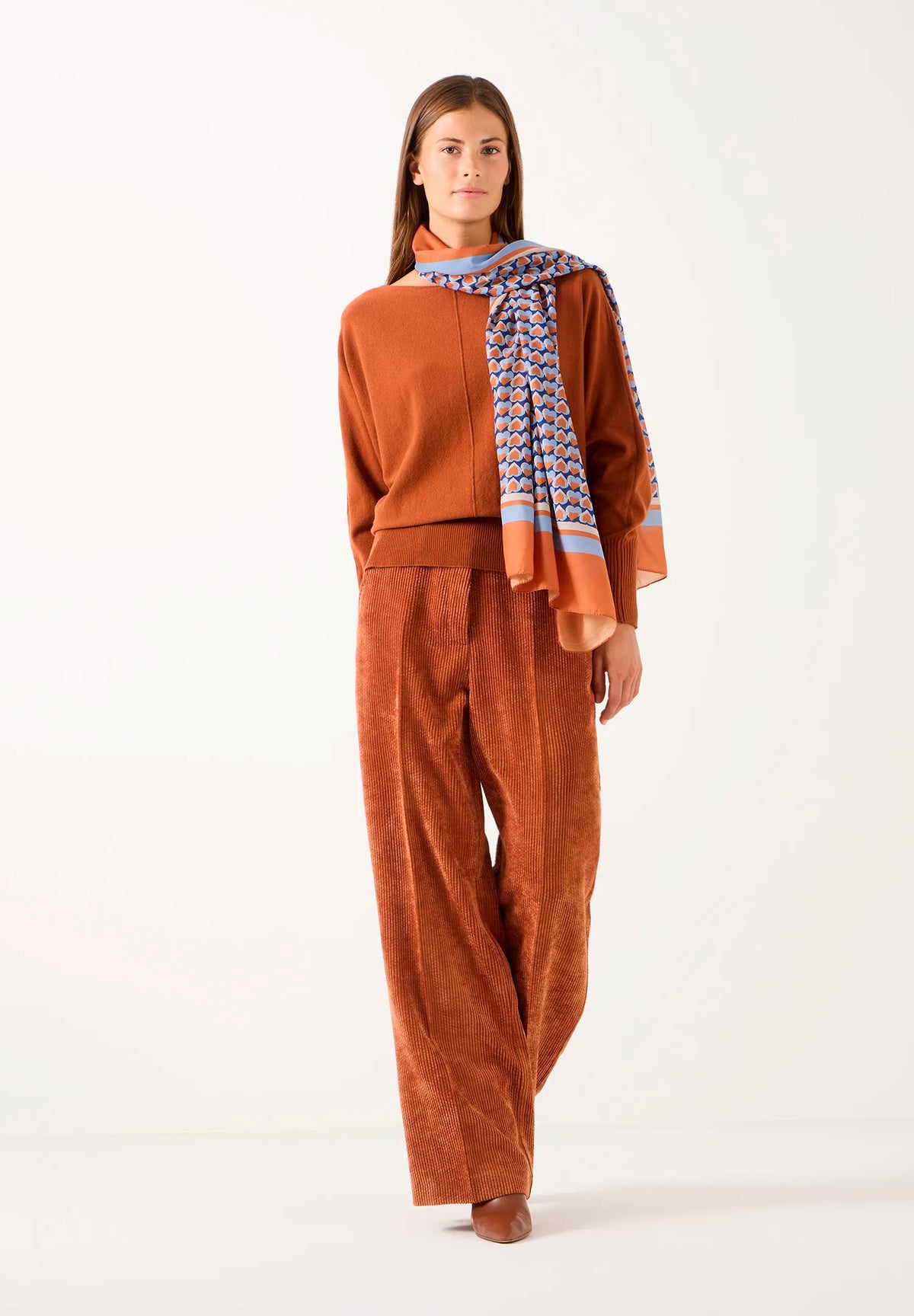 More &amp; More Cinnamon Women Fine Knit Sweater with Batwing Sleeves SKU: 61081059_M0476 Image 02