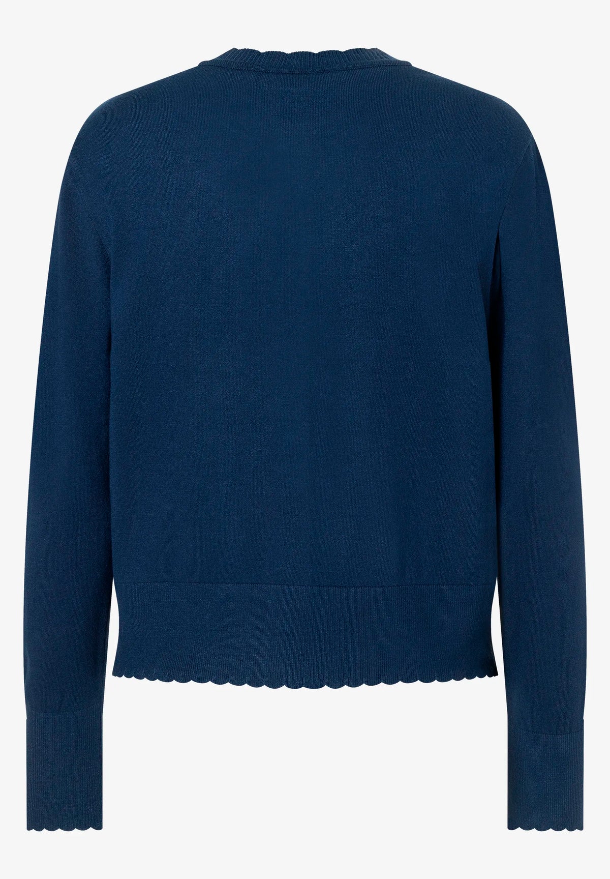 More &amp; More Midnight Blue Women Cardigan with Decorative Trim SKU: 61081254_M0373 Image 04