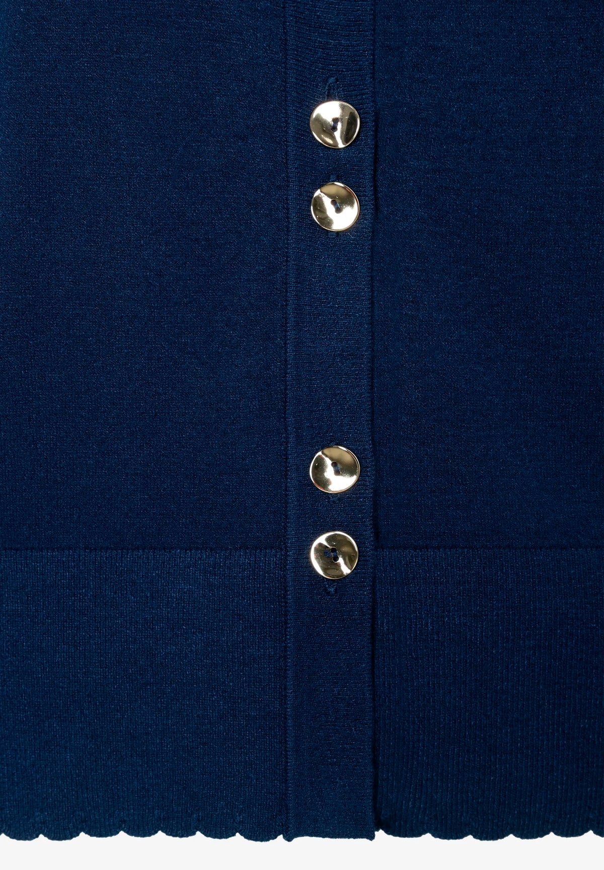 More &amp; More Midnight Blue Women Cardigan with Decorative Trim SKU: 61081254_M0373 Image 05