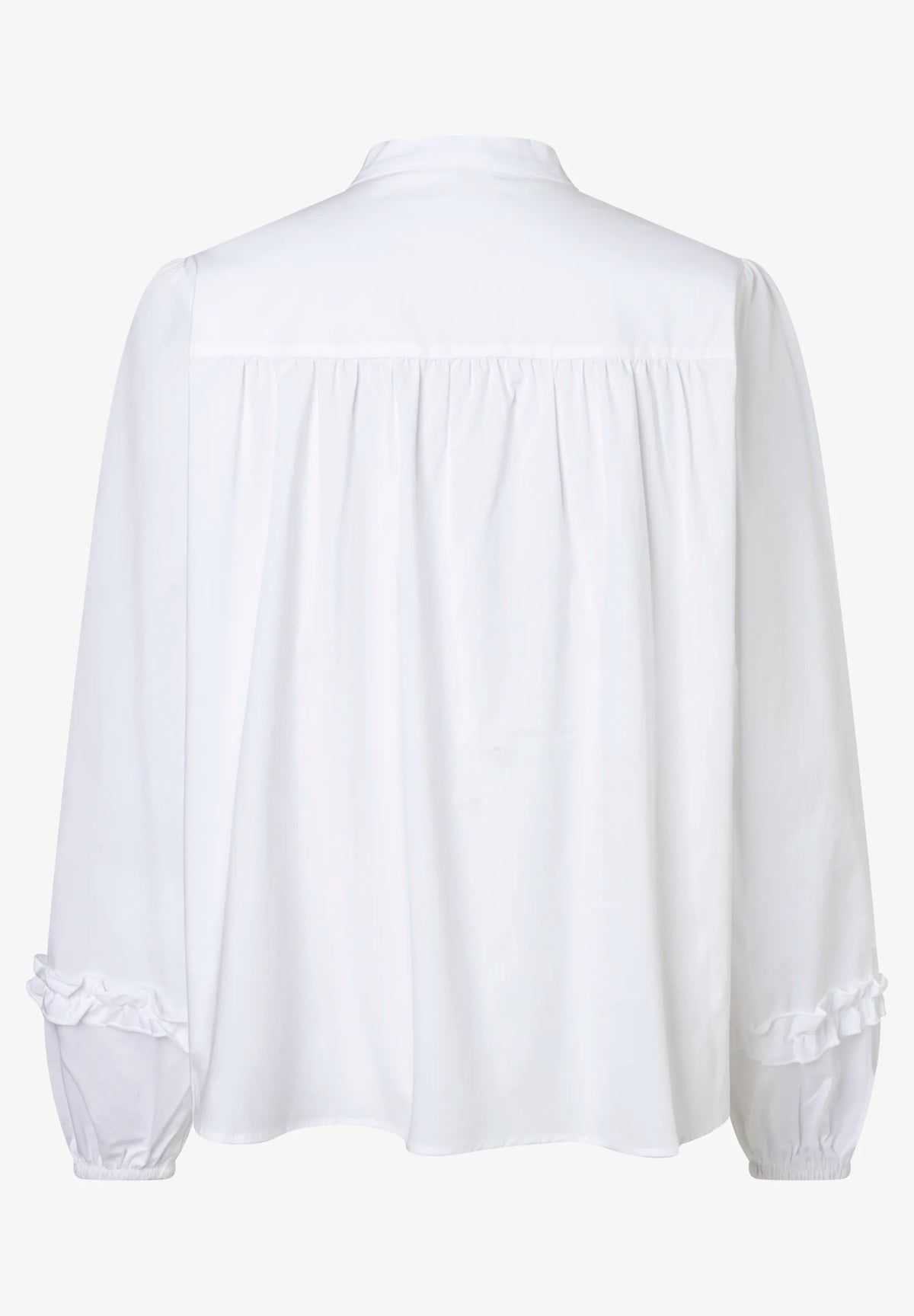 More &amp; More White Women Blouse with Ruffle Details SKU: 61082059_M0010 Image 05