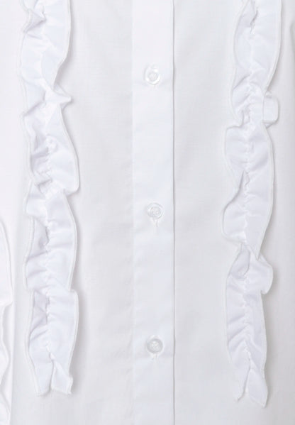 More &amp; More White Women Blouse with Ruffle Details SKU: 61082059_M0010 Image 06