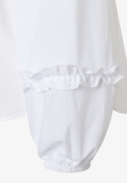 More &amp; More White Women Blouse with Ruffle Details SKU: 61082059_M0010 Image 07